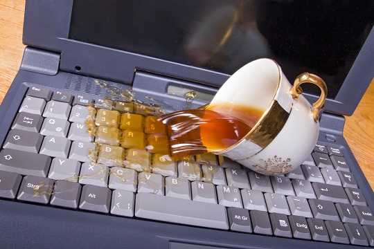 Spilled Coffee on Laptop - Computer Repair - Seva Call Blog